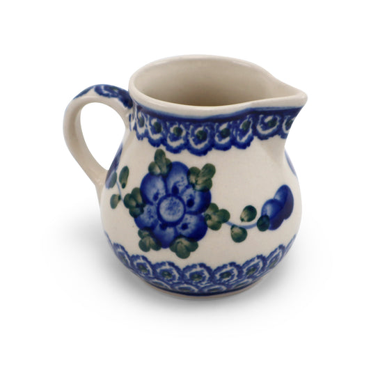 6oz Creamer.Pattern: Blue Poppy