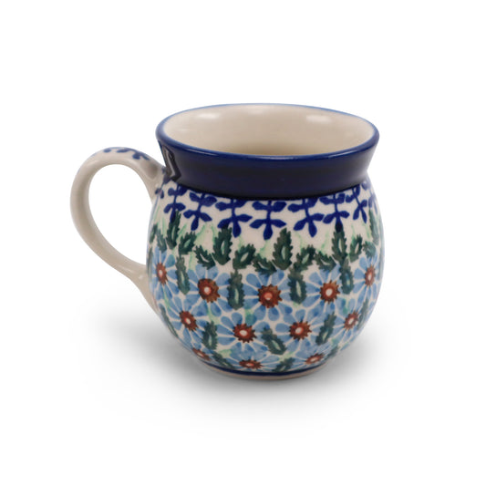 8oz Belly Mug.Pattern: Forget Me Not