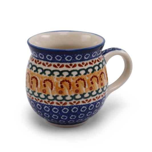 12oz Belly Mug.Pattern: Caramel