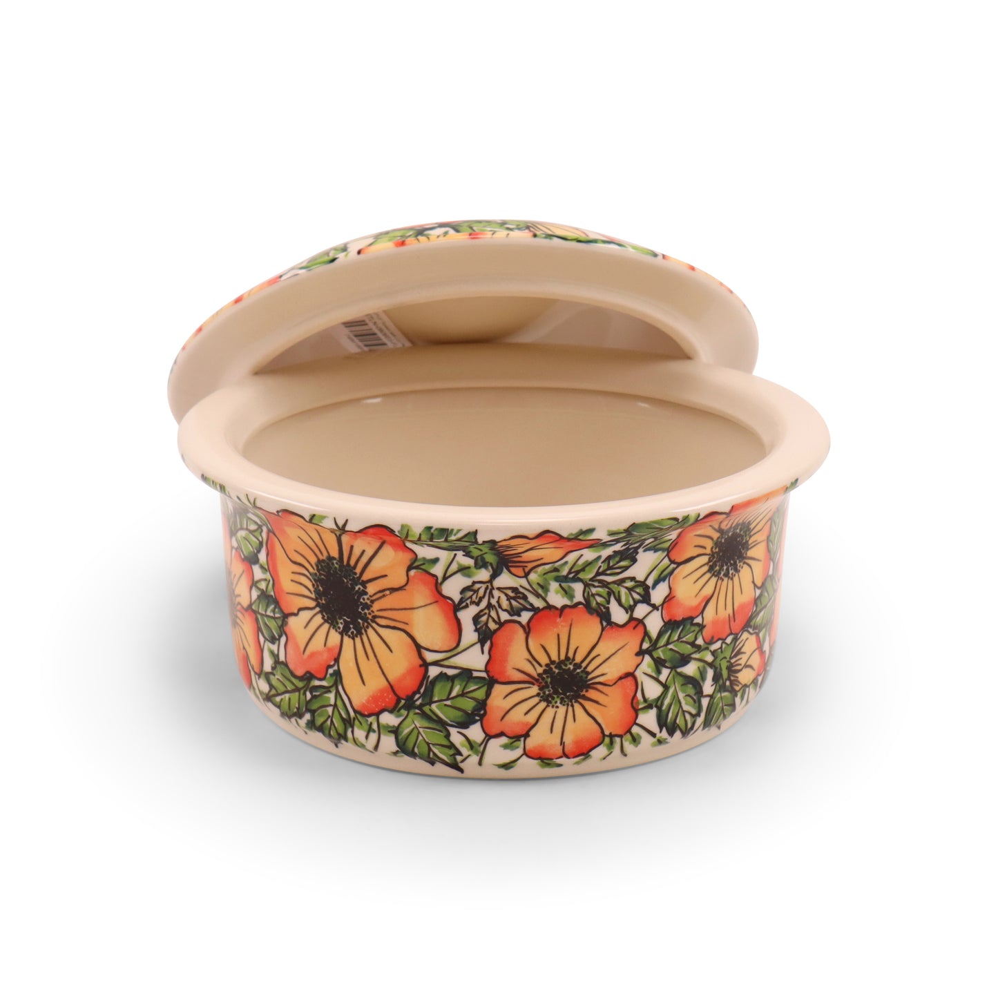 8"x5.5"x3" Tureen with Lid. Pattern: Floral Flame