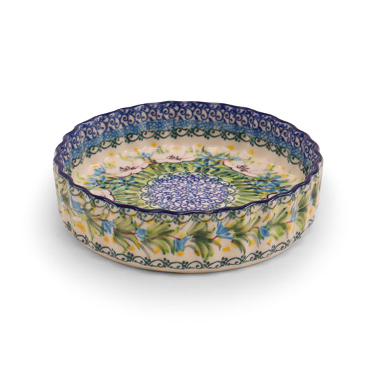 7.5"x2" Tart Baker.Pattern: Spring Meadow