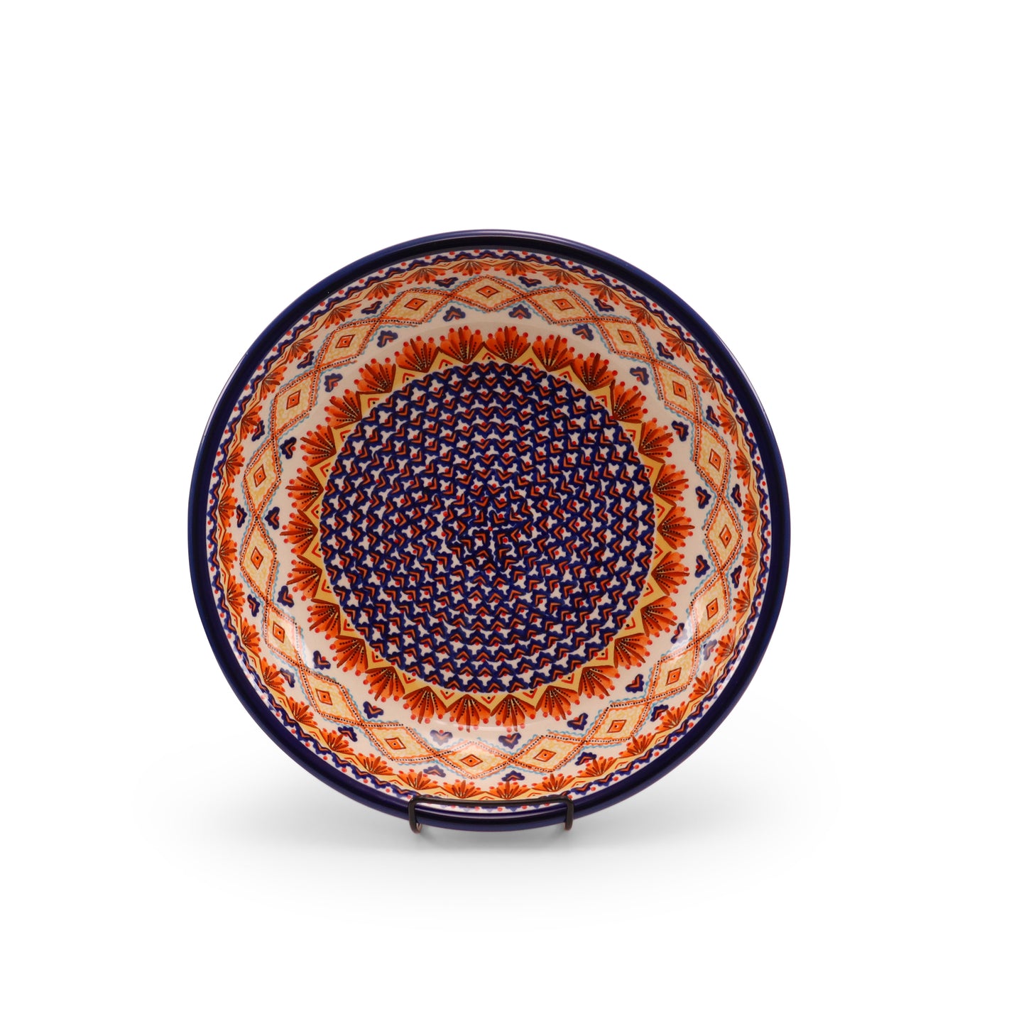 2.2L XL Shallow Bowl. Pattern: Aztec