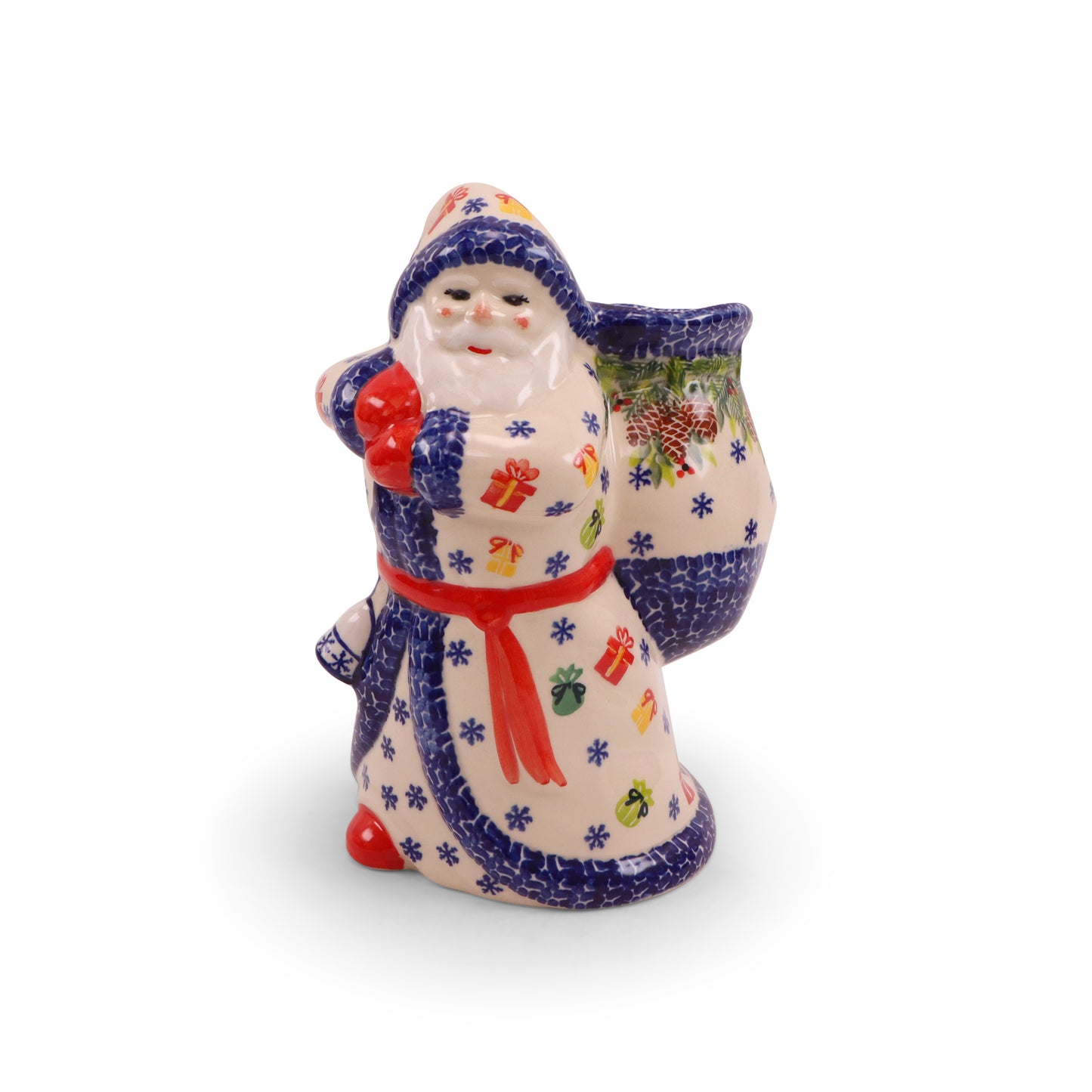 5"x6"x8" Santa Claus with Bag. Pattern: Full of Gifts