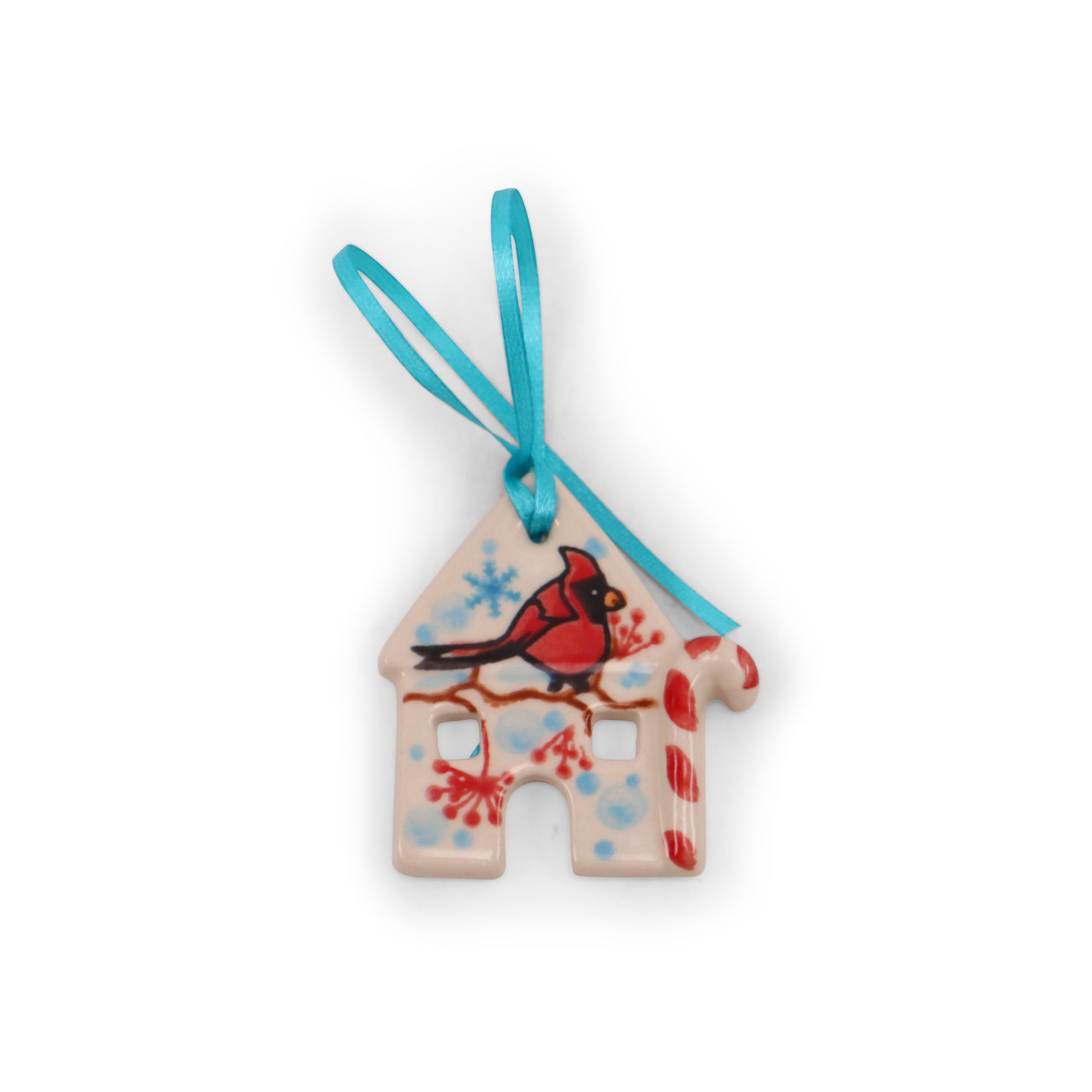 3"x2" House Ornament Pattern: Cardinal Chill