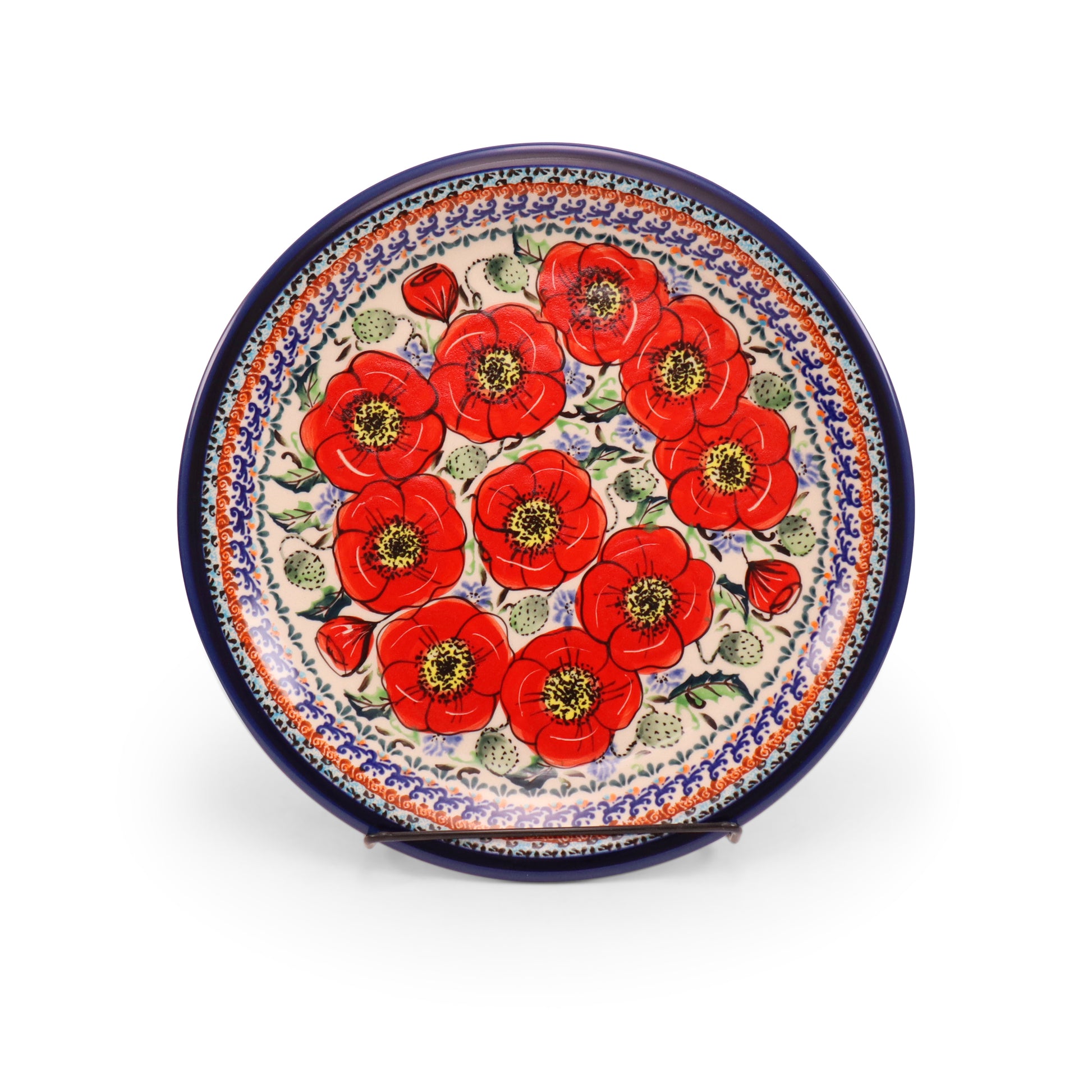 11" Dinner Plate. Pattern: Country Poppy