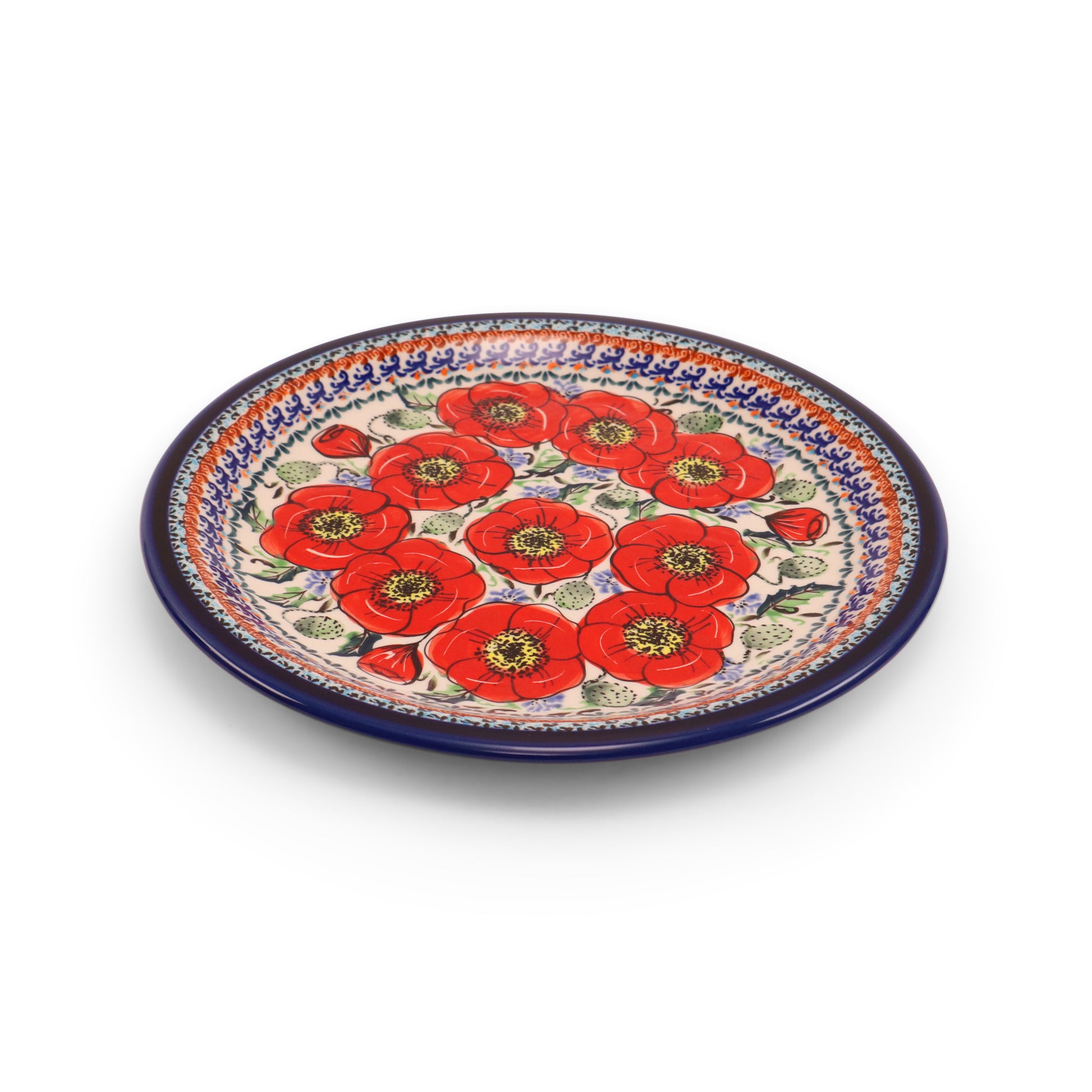 11" Dinner Plate. Pattern: Country Poppy