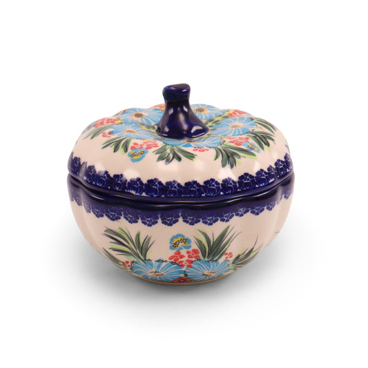 6"x3" Pumpkin Container 2Q.Pattern: Fireworks
