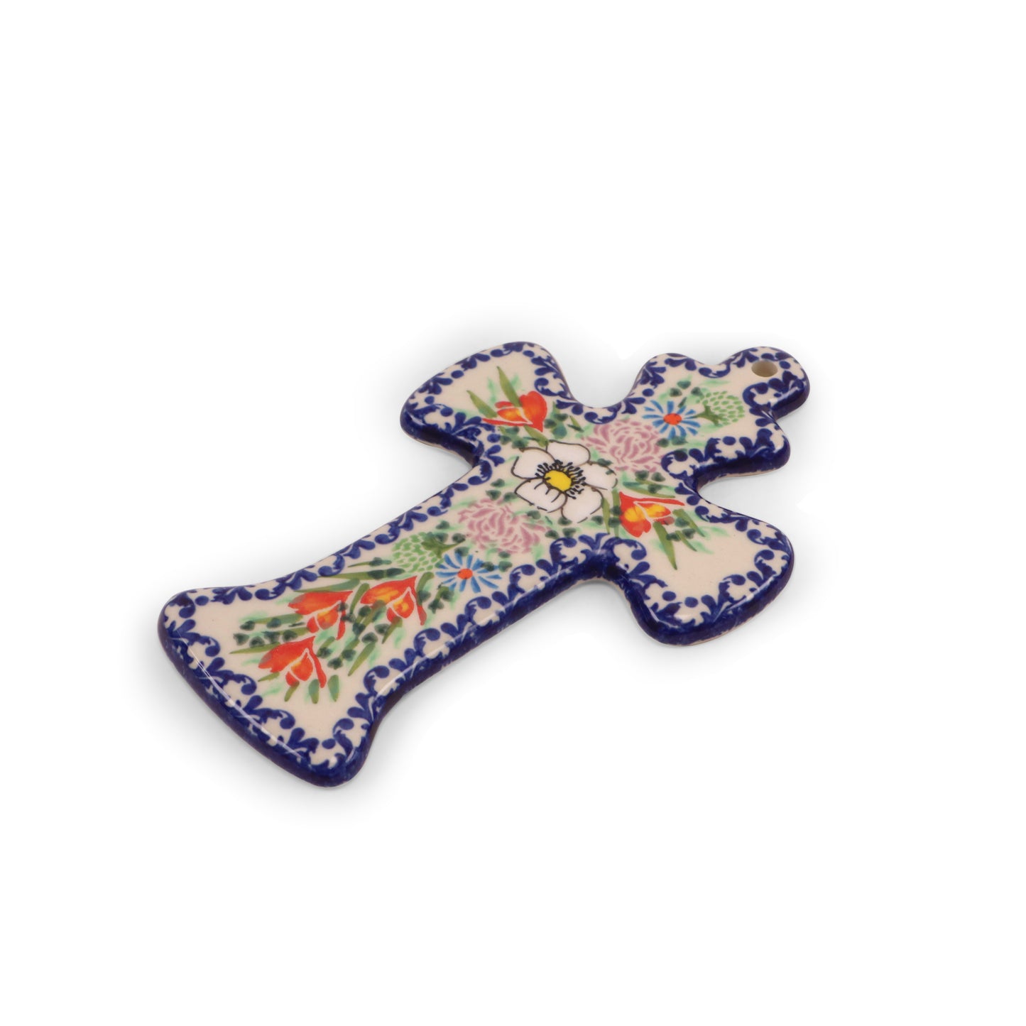 4.5"x7" Cross. Pattern: Mixed Bouquet