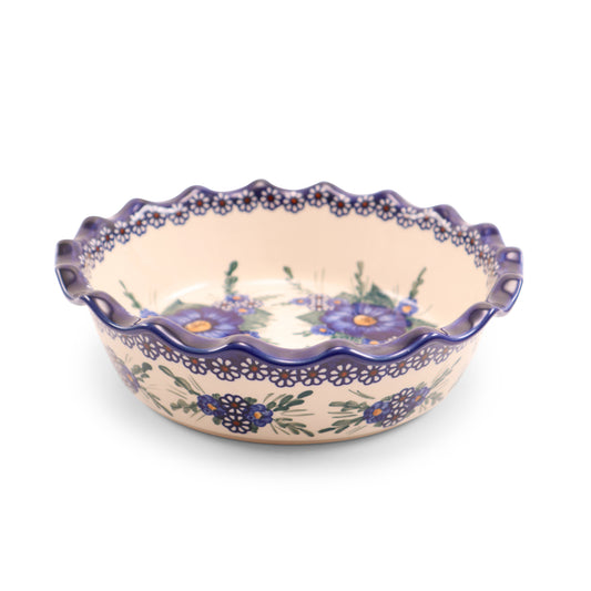 10"X3" Round Ruffle Baker. Pattern: Daisy For You