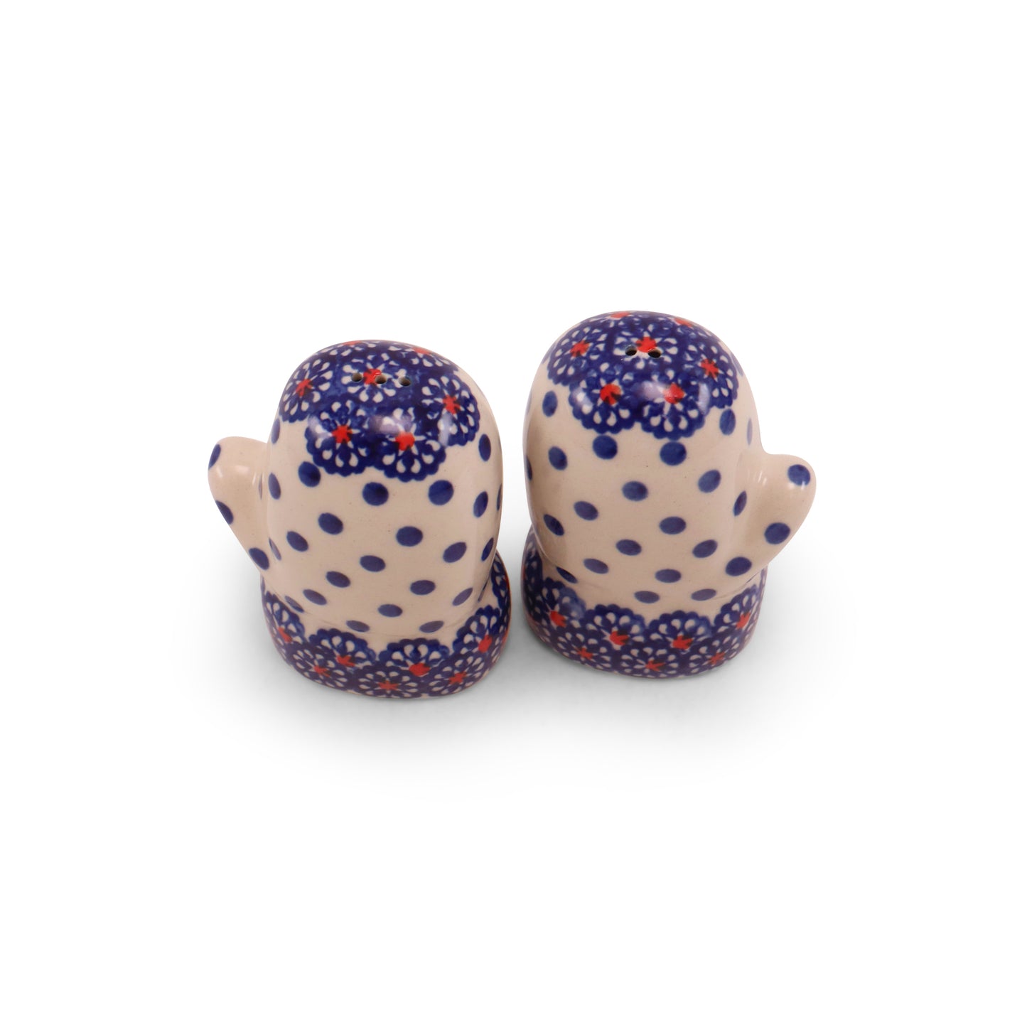 2"x3" Mittens Salt and Pepper Shakers. Pattern: Dots