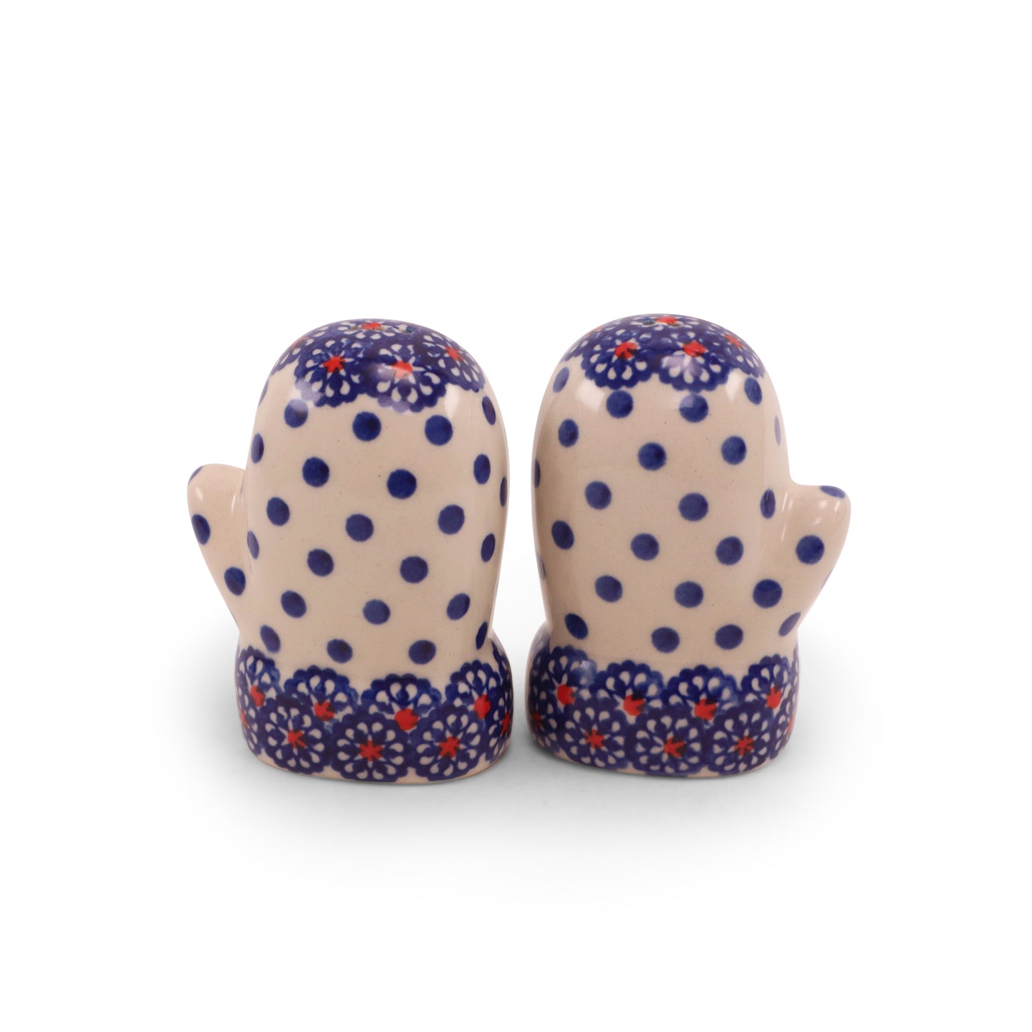 2"x3" Mittens Salt and Pepper Shakers. Pattern: Dots