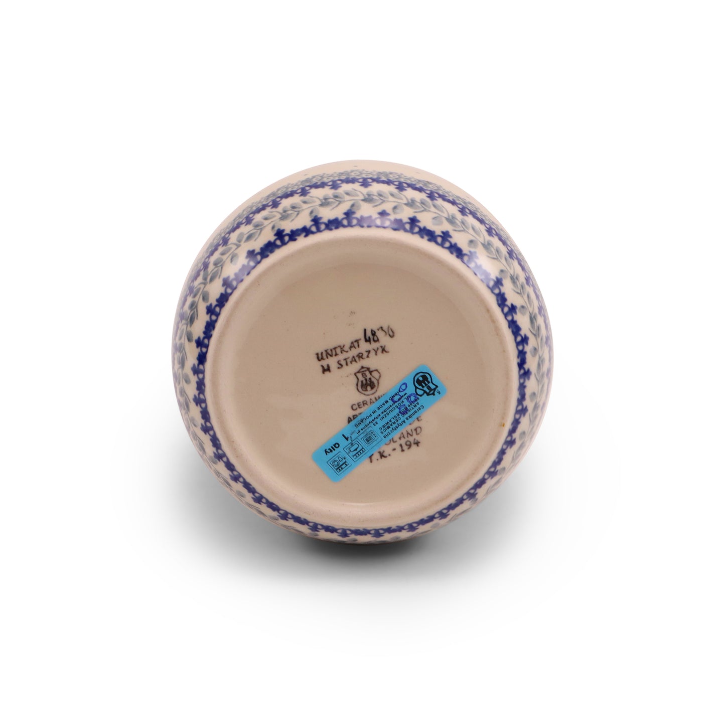8"x5.5" Container with Cork Lid.Pattern: Chilled Couple