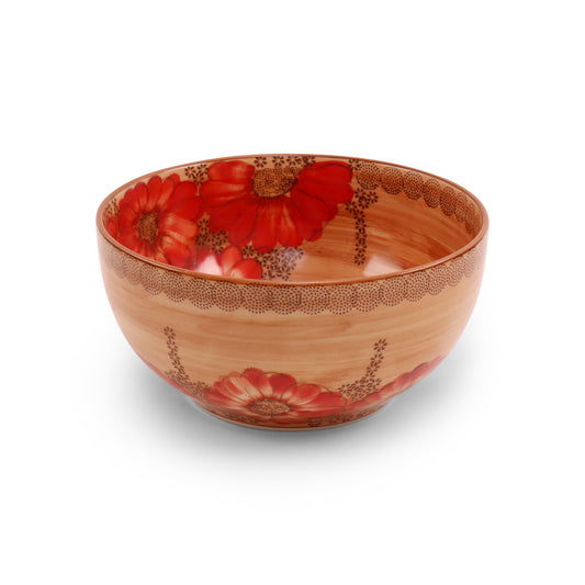 9"x4" Round Bowl Pattern: Scarlet Drift