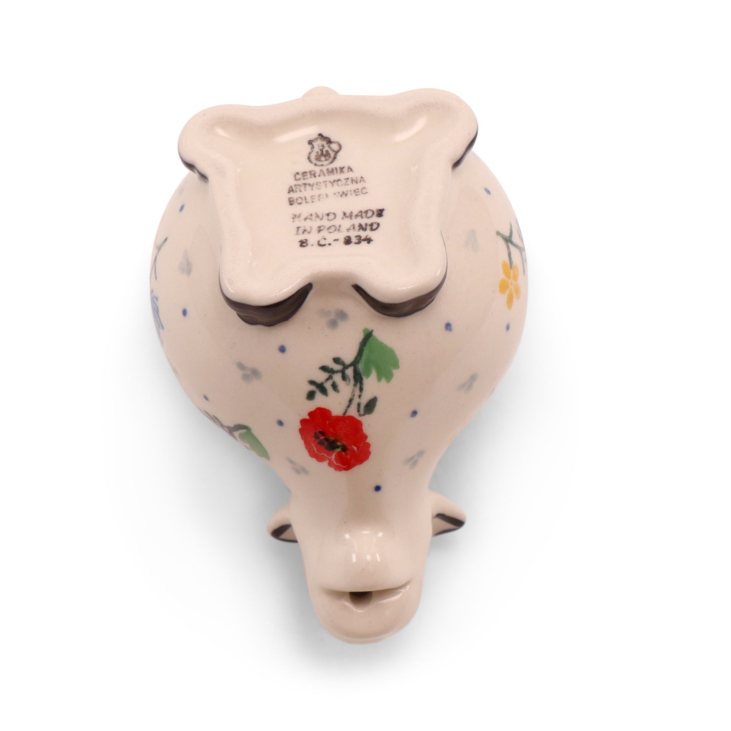 4.5"x3.5" Cow Creamer. Pattern: Placid Plains