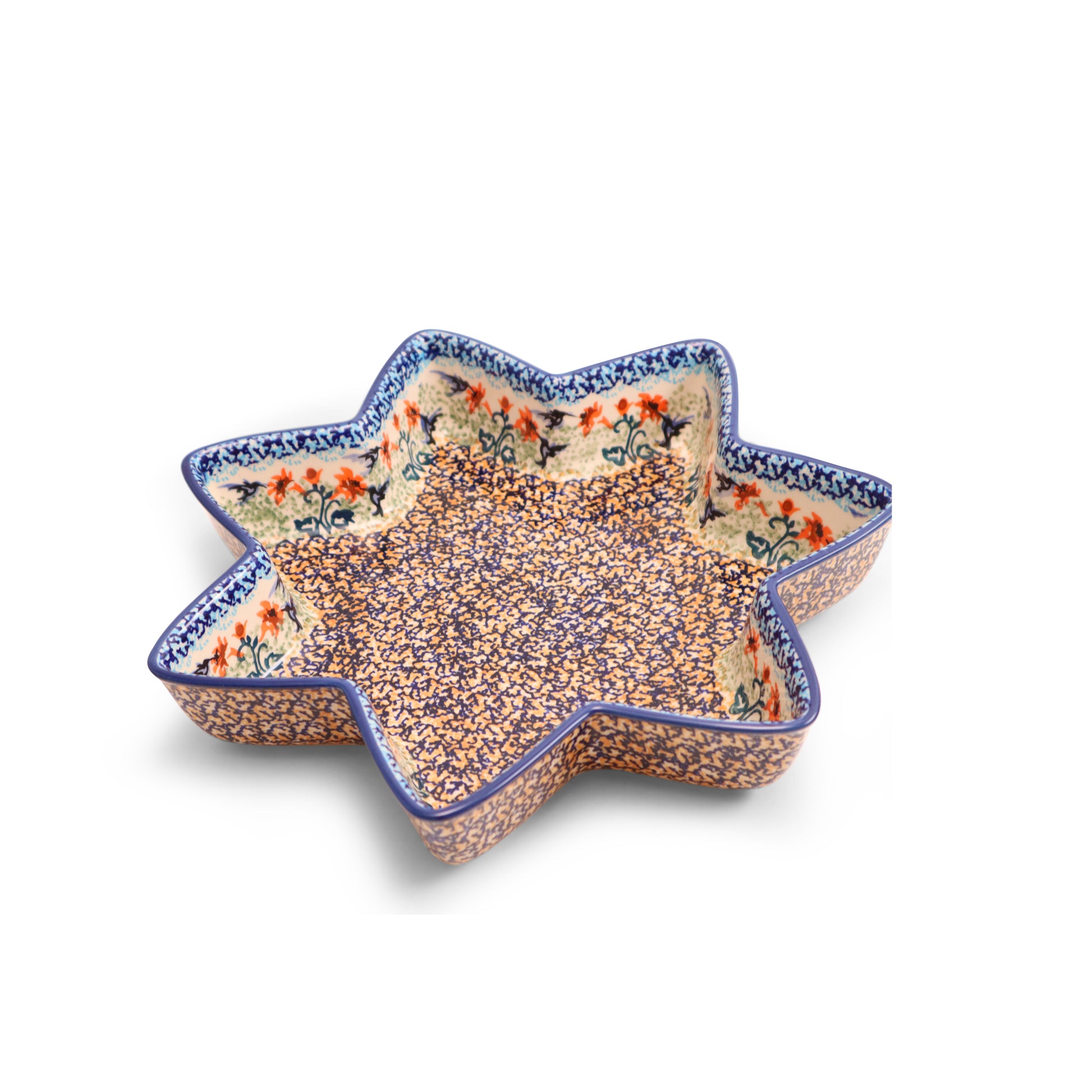 10" Large Star Bowl. Pattern: Floral Harvest