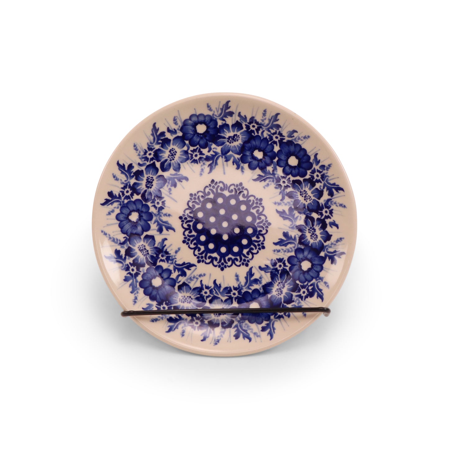 7.5" Dessert Plate.Pattern: Cobalt Meadow