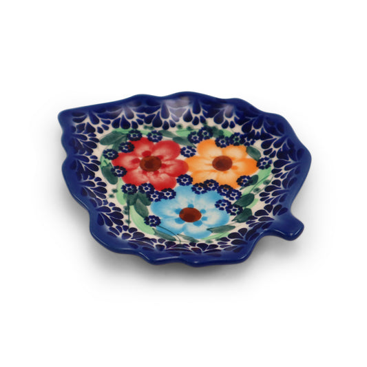 5"x4" Leaf Dish.Pattern: Bouquet