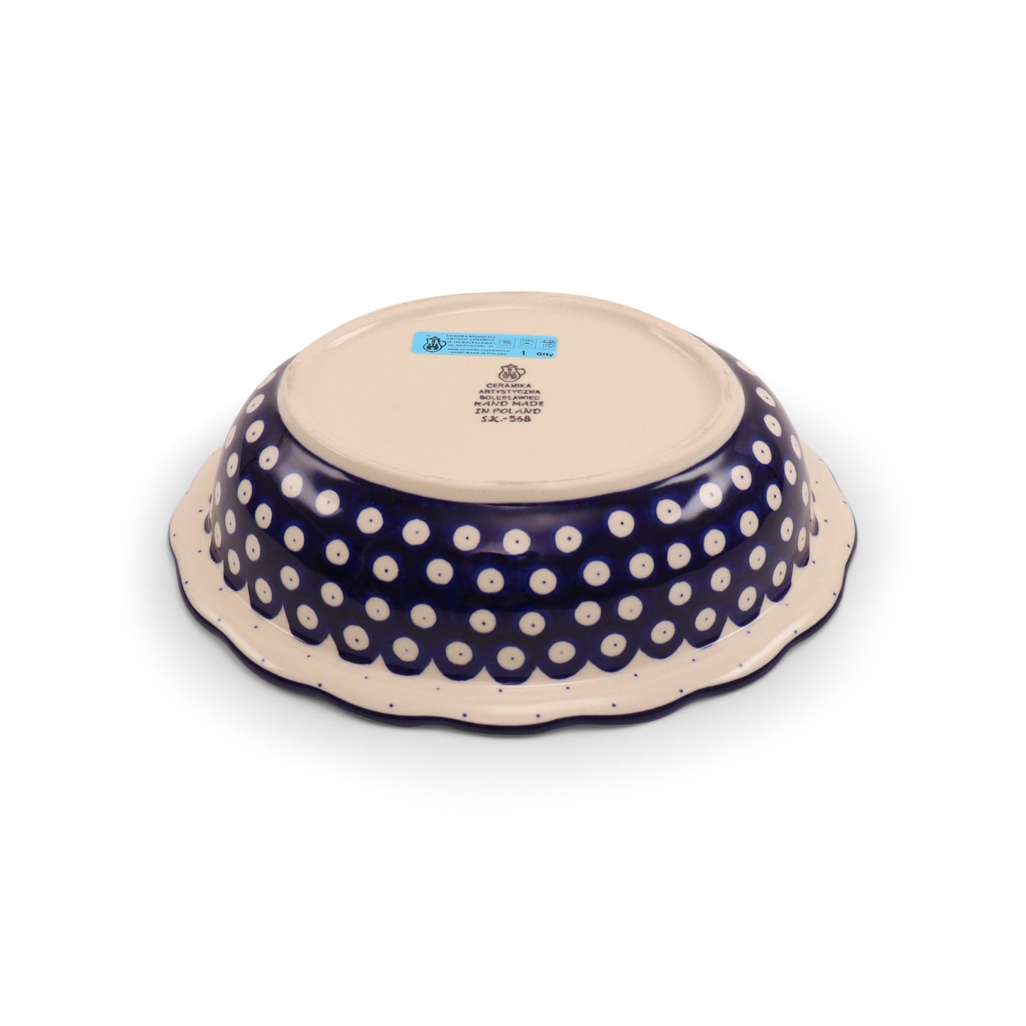 9.5"x8"x3" Covered Oval Baker.Pattern: Owl Eye