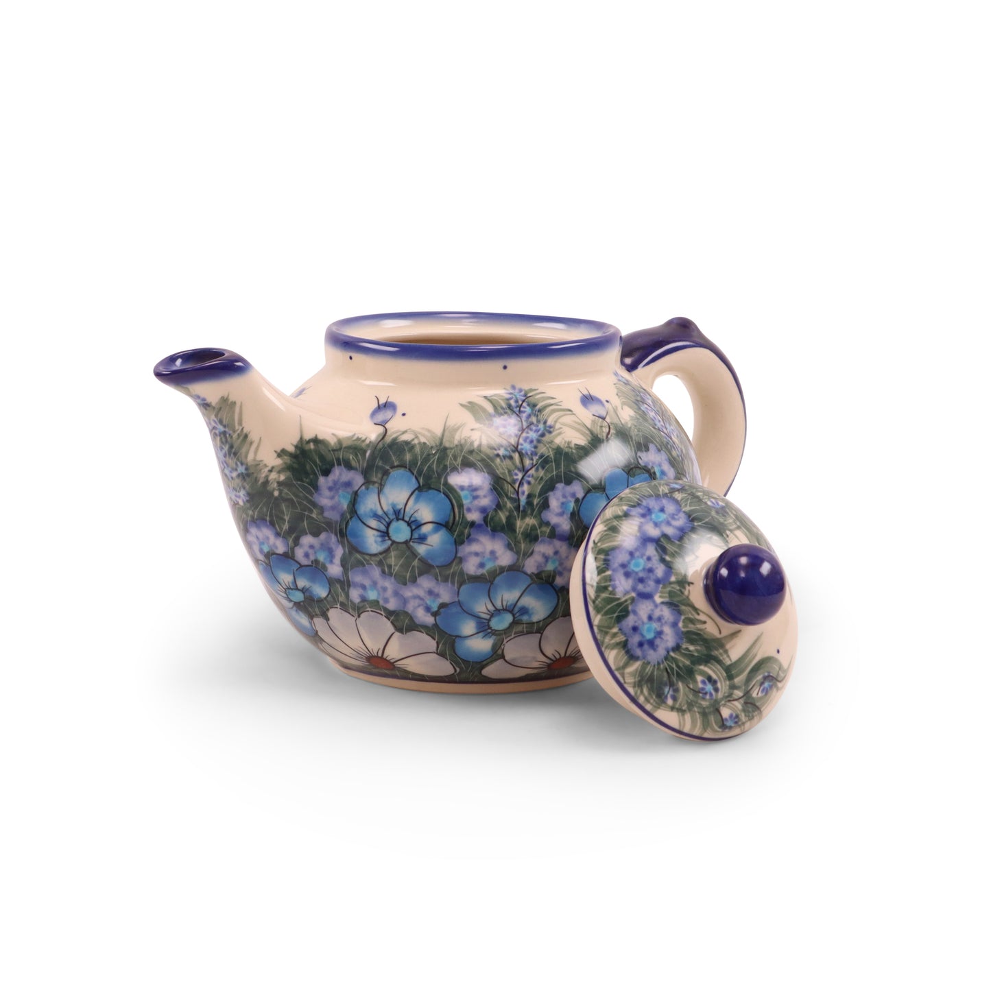 40oz Teapot. Pattern: Cool Blues