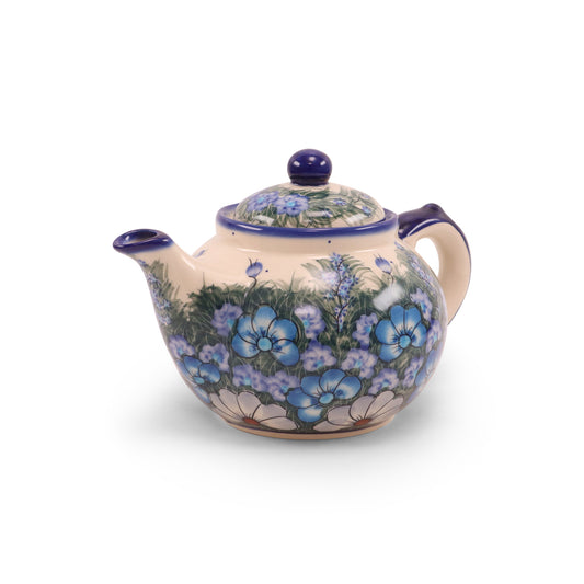 40oz Teapot. Pattern: Cool Blues