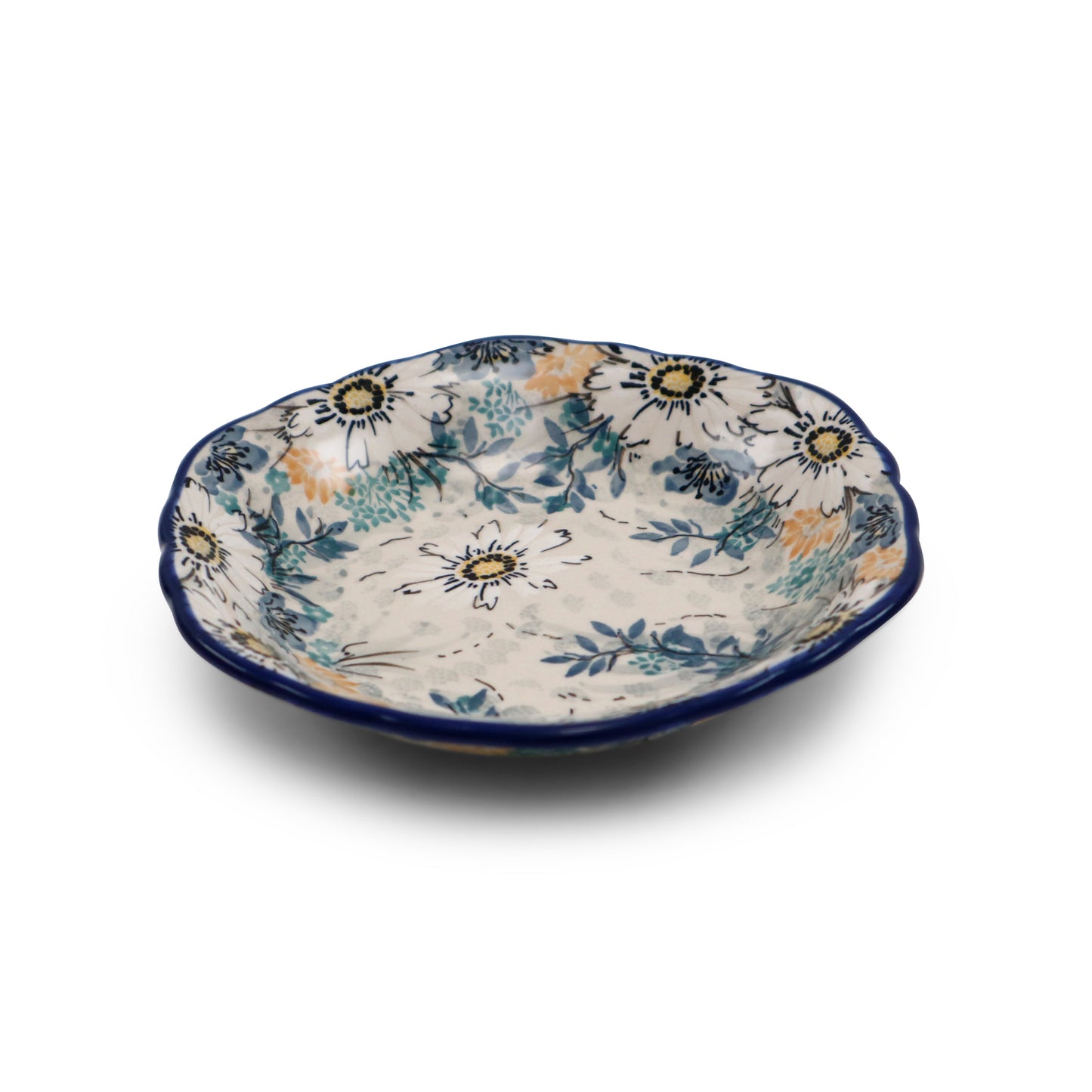 6.5" Ruffled Shallow Dish.Pattern: U4844