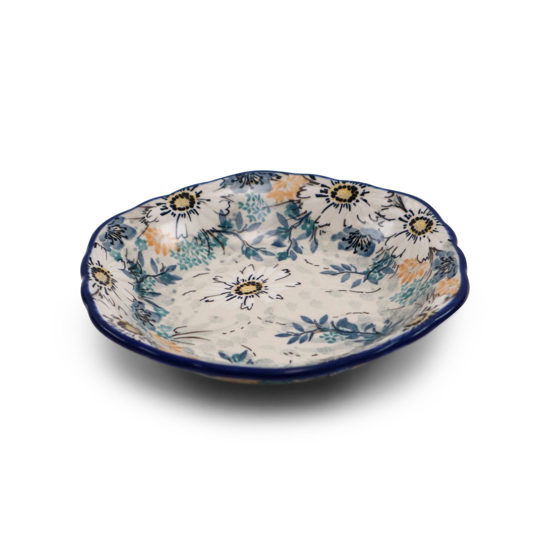 6.5" Ruffled Shallow Dish.Pattern: U4844