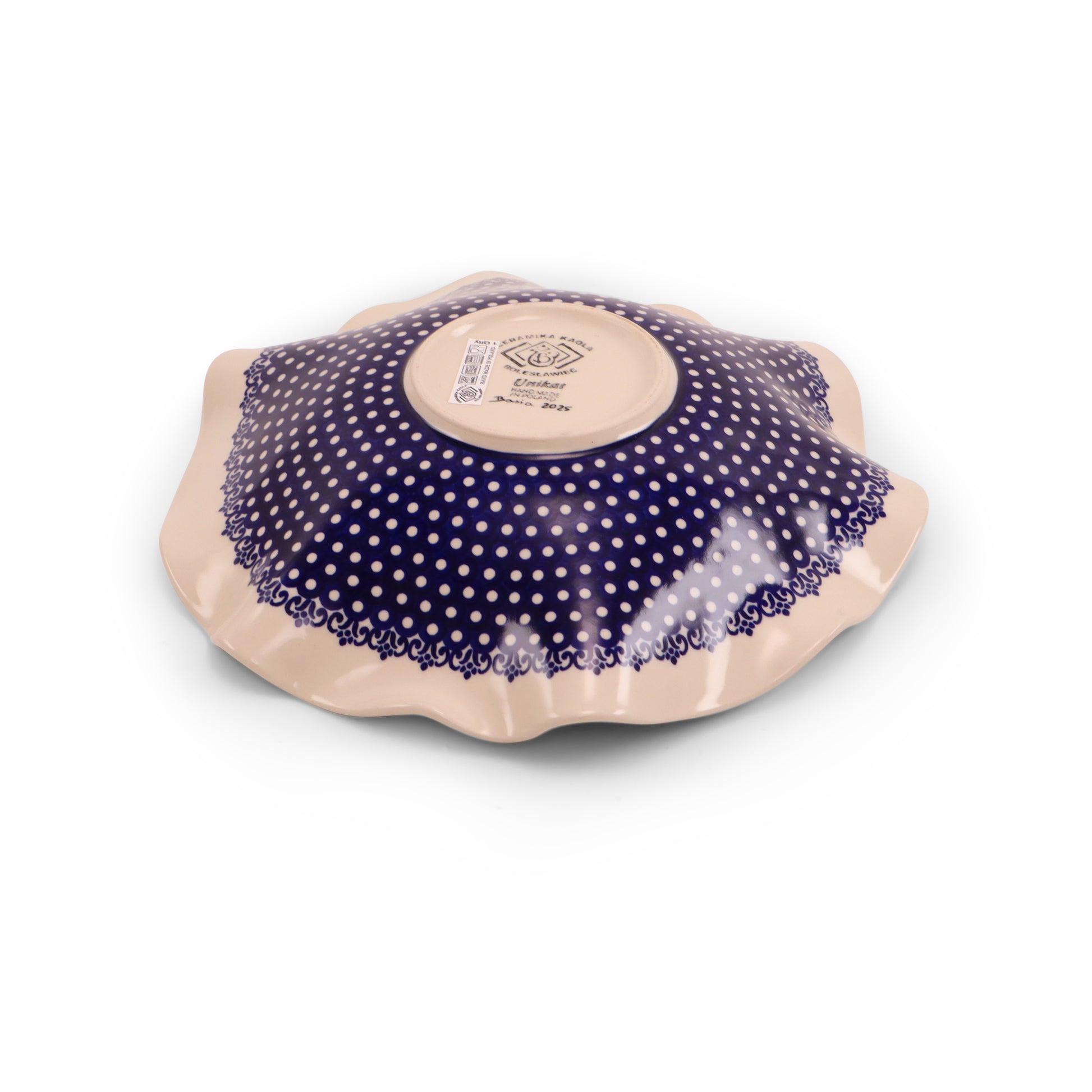 11" Wavy Shallow Bowl.Pattern: Bright Bouquet