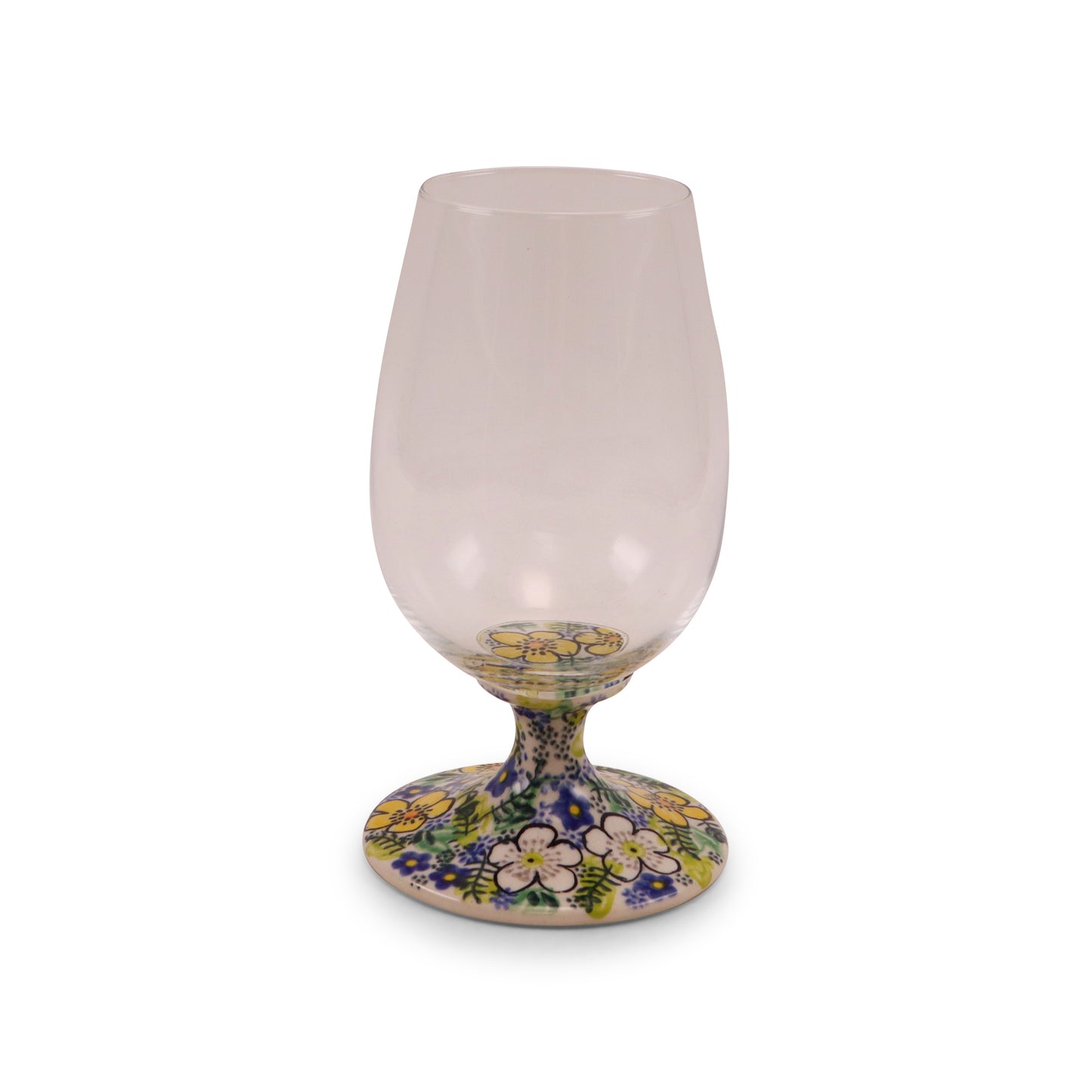 16oz Short-Stem Goblet. Pattern: Grazing Green