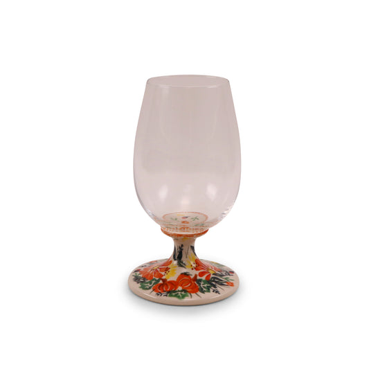 16oz Short-Stem Goblet. Pattern: Festive Fall