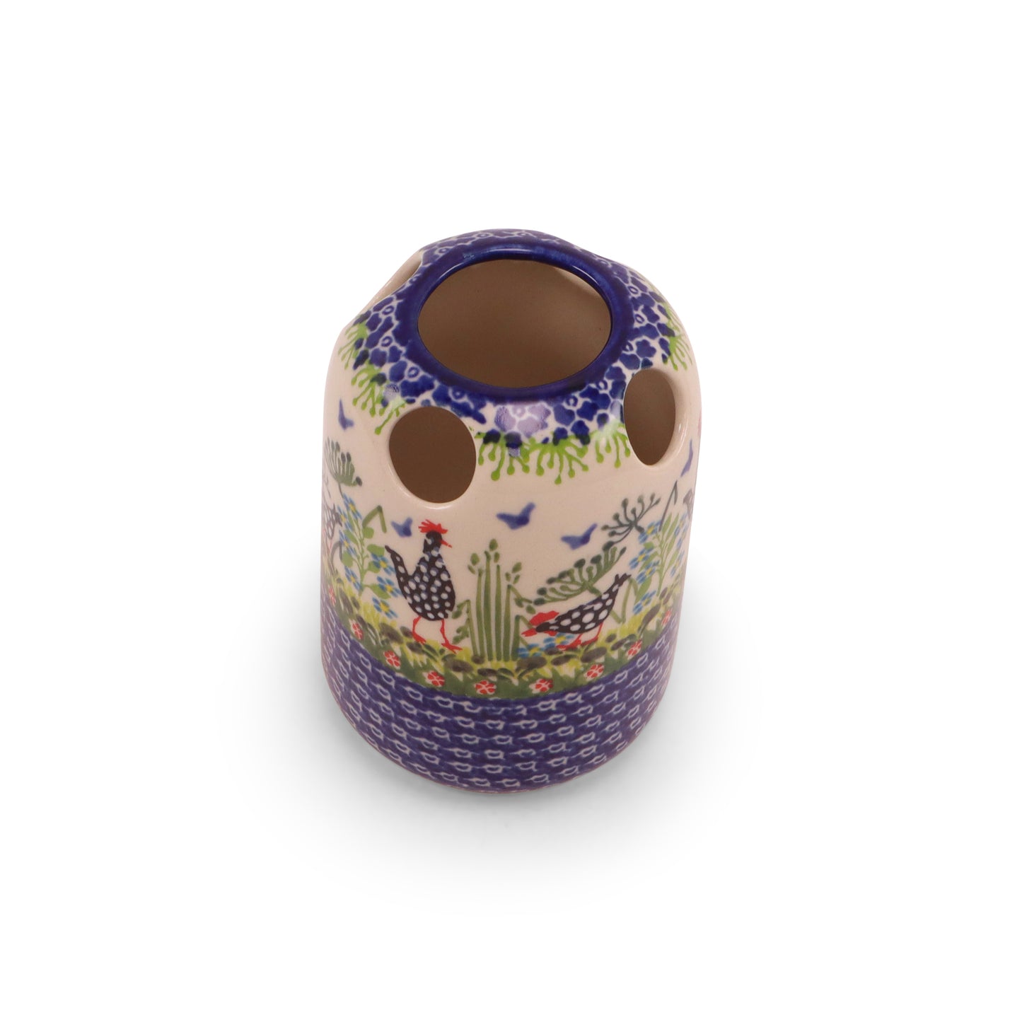 3.5"x5" Toothbrush Holder. Pattern: Polish Chicken