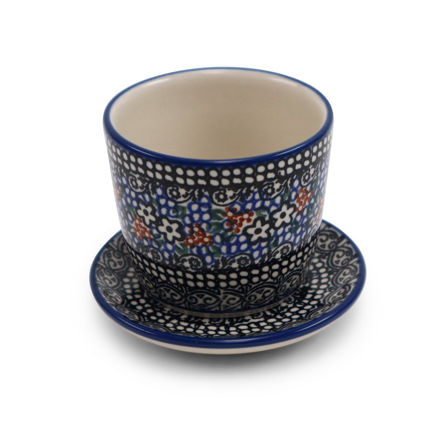 3"x3" Cup and Saucer no Handle.Pattern: Night Dance