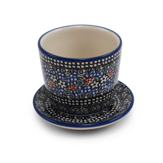 3"x3" Cup and Saucer no Handle.Pattern: Night Dance