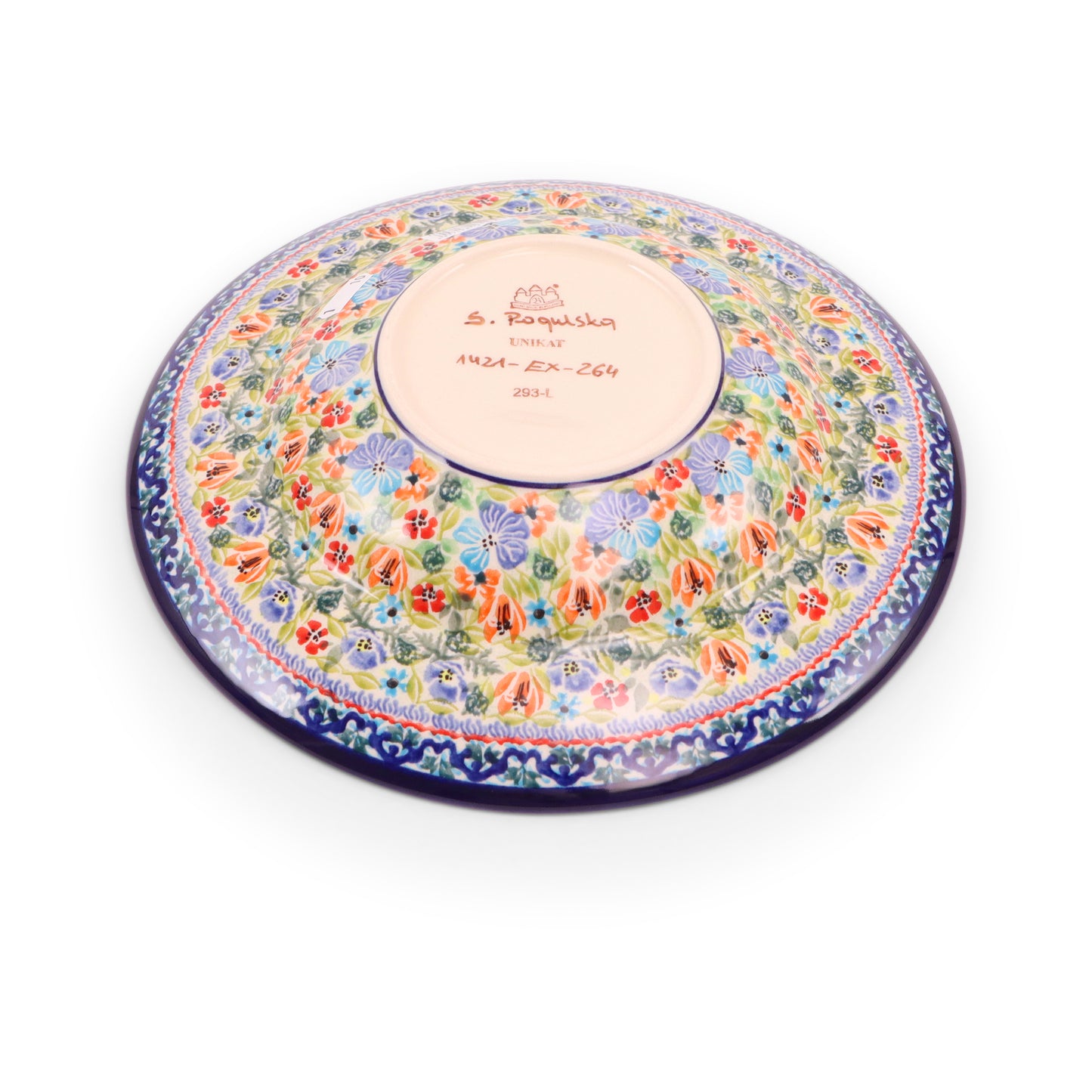 11.5" Salad Bowl. Pattern: Enchanted Garden