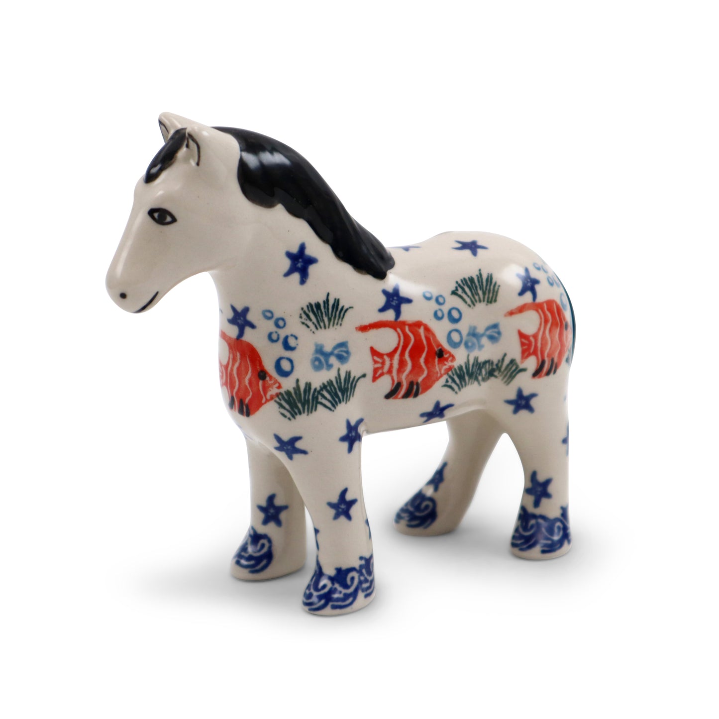6"x6" Horse Figurine.Pattern: Sea Horse