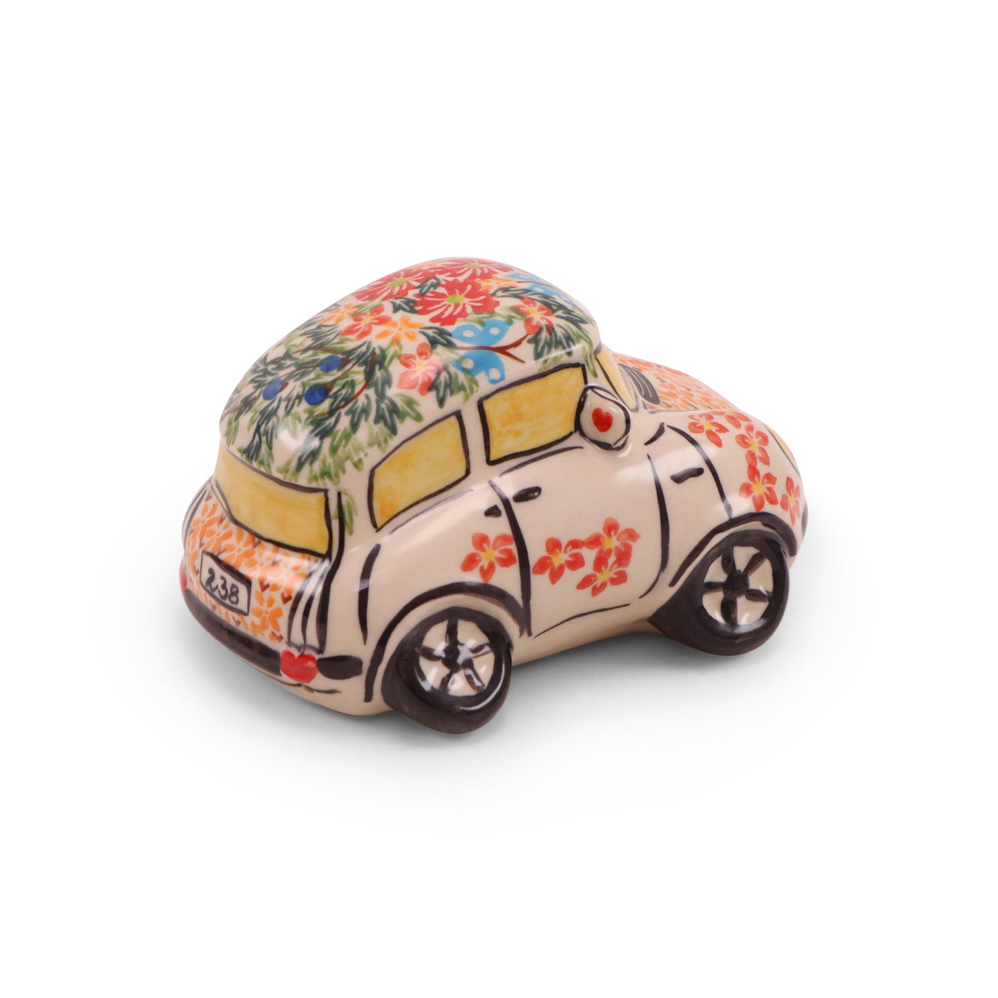 6"x4"x4" Car Figurine. Pattern: Pacific Coast Highway