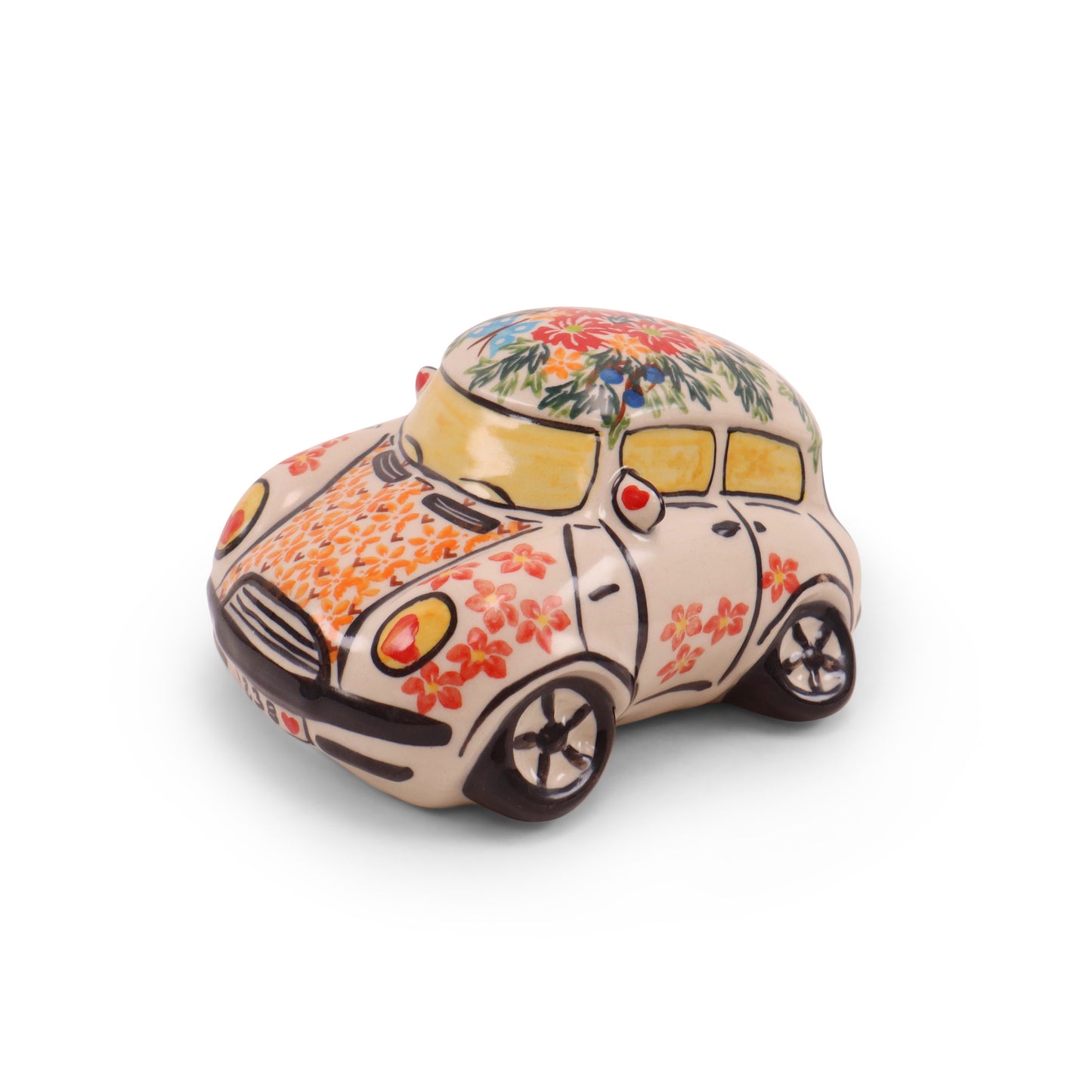 6"x4"x4" Car Figurine. Pattern: Pacific Coast Highway