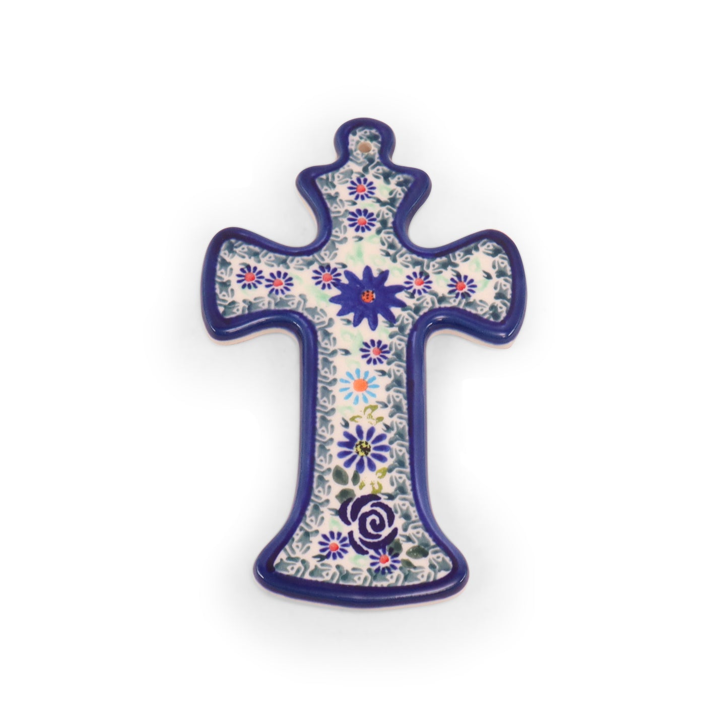 4.5"x7" Hanging Cross Figurine. Pattern: Fantasia