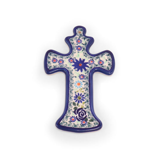 4.5"x7" Hanging Cross Figurine. Pattern: Fantasia