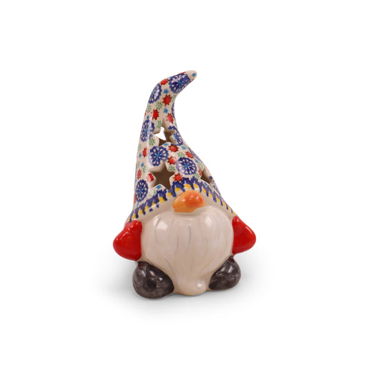 4"x6.5" Gnome Luminary. Pattern: Pinwheel