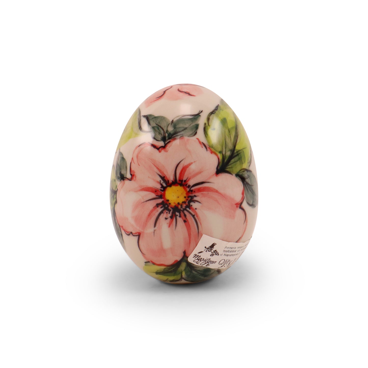 4" Egg Figurine. Pattern: Peony