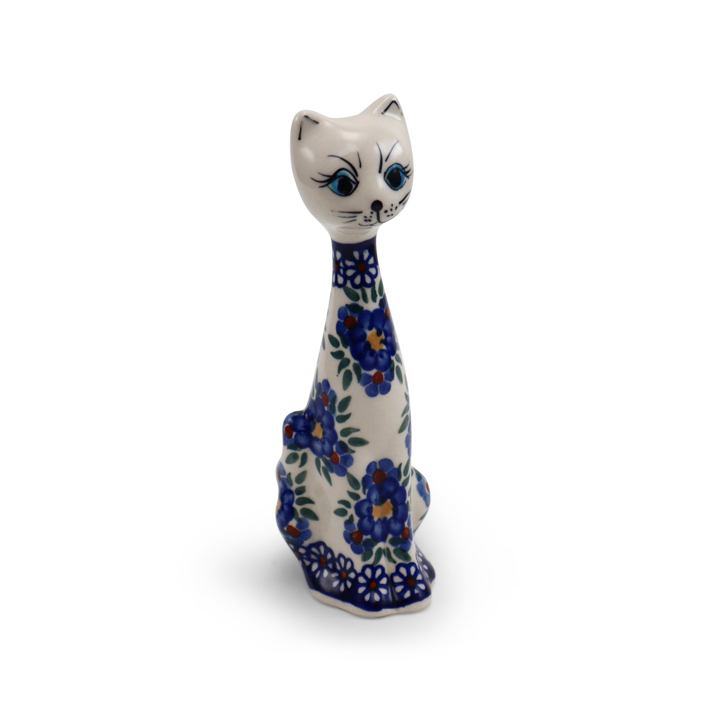 8"x3" Cat Figurine.Pattern: Daisy
