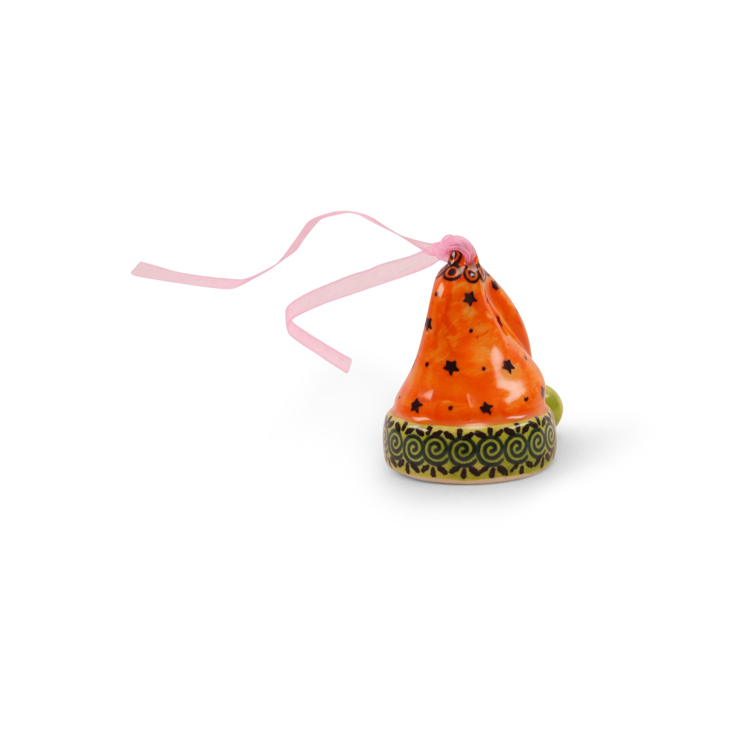 2.5"x3" Santa Hat Ornament. Pattern: Orange