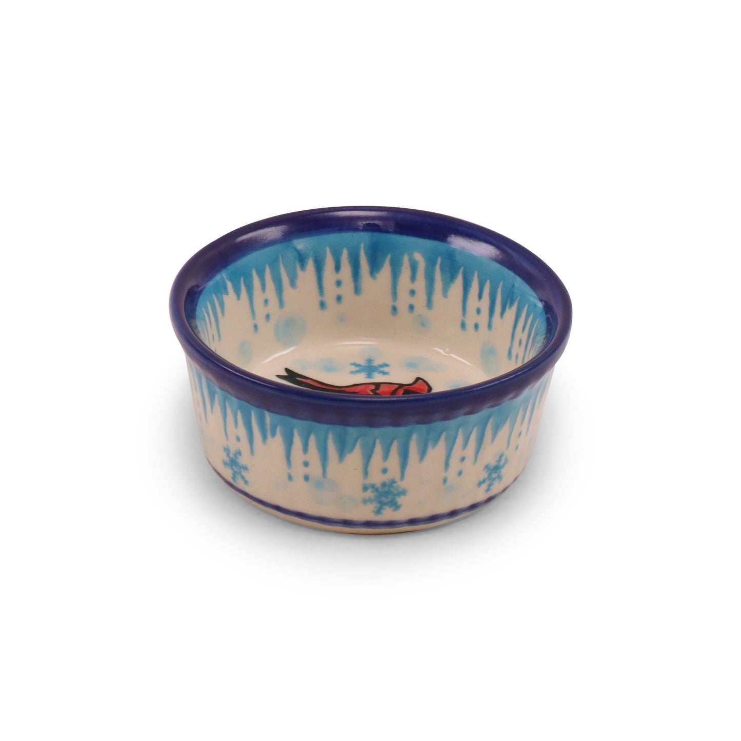 3.5" Souffle Dish. Pattern: Cardinal Chill