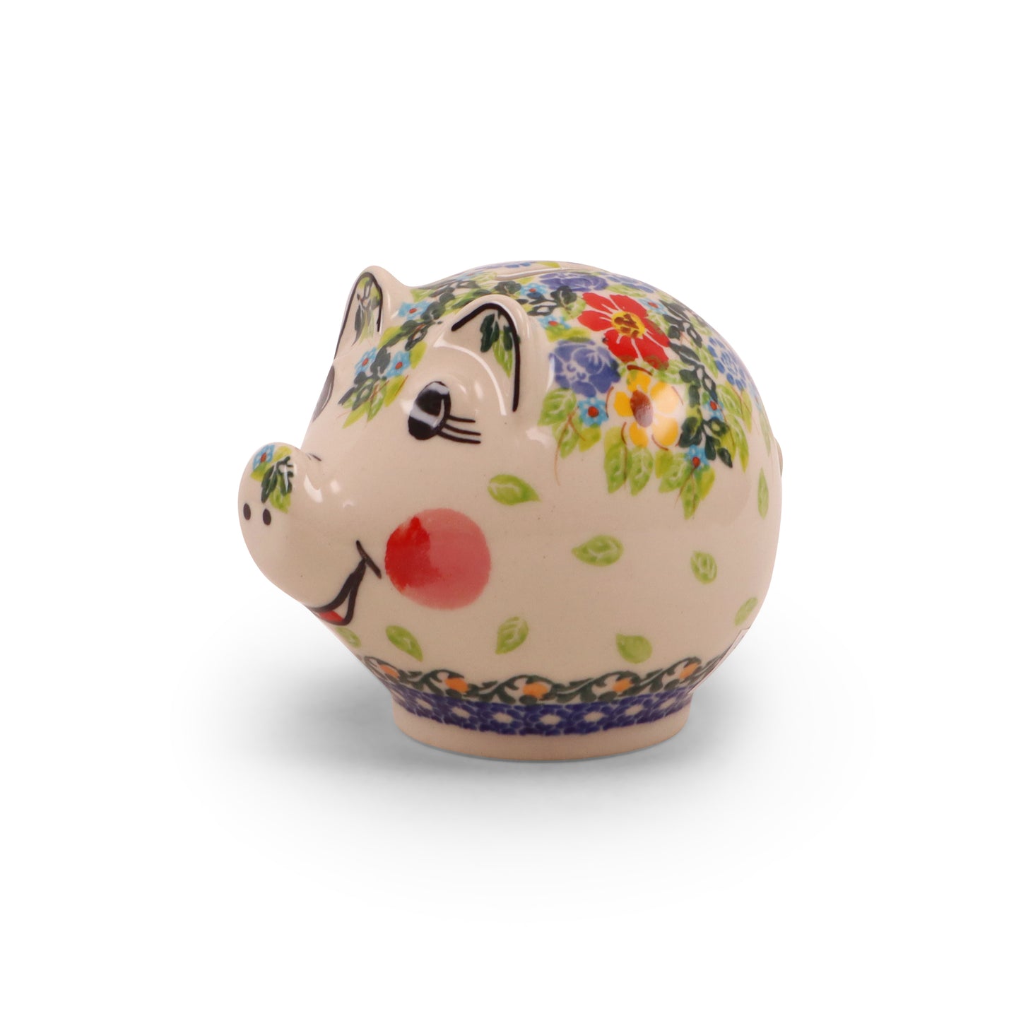 5"x3.5" Piggy Bank. Pattern: Rosy Cheeks