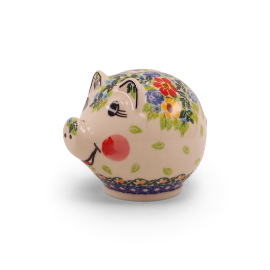 5"x3.5" Piggy Bank. Pattern: Rosy Cheeks