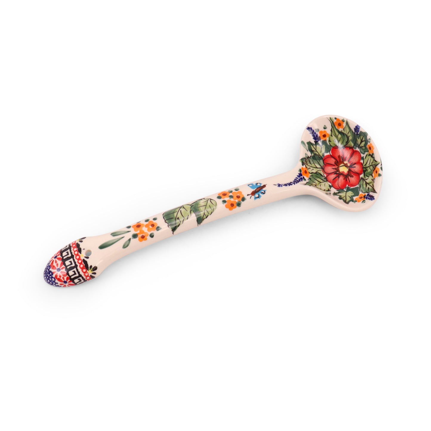 11" Salad Spoon. Pattern: Butterfly Garden