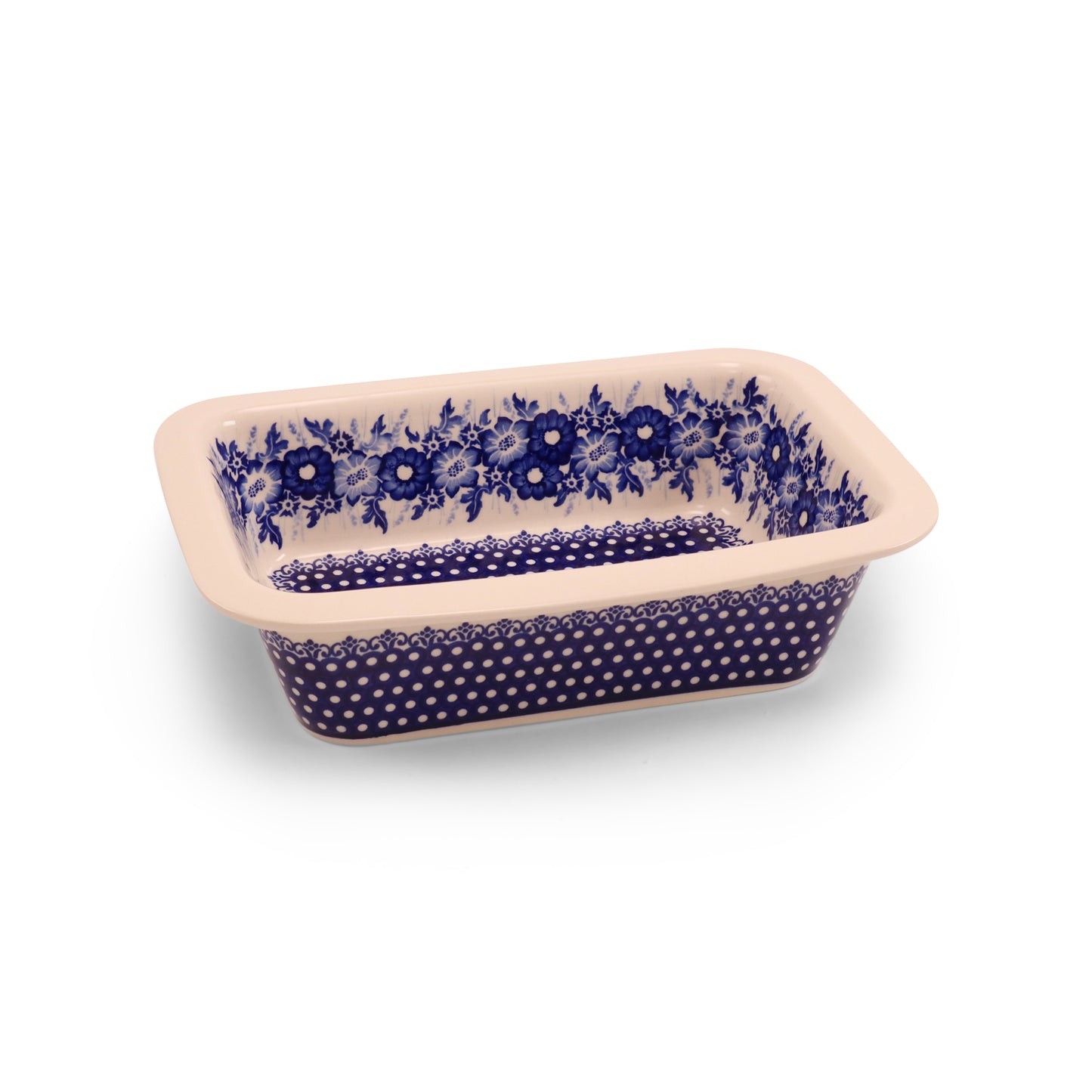 12"x8"x3" Loaf Baker.Pattern: Bright Bouquet