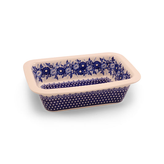 12"x8"x3" Loaf Baker.Pattern: Bright Bouquet