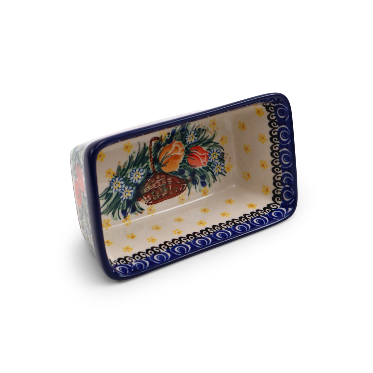 6"x3.5"x2" Loaf Baker.Pattern: Tulip Basket