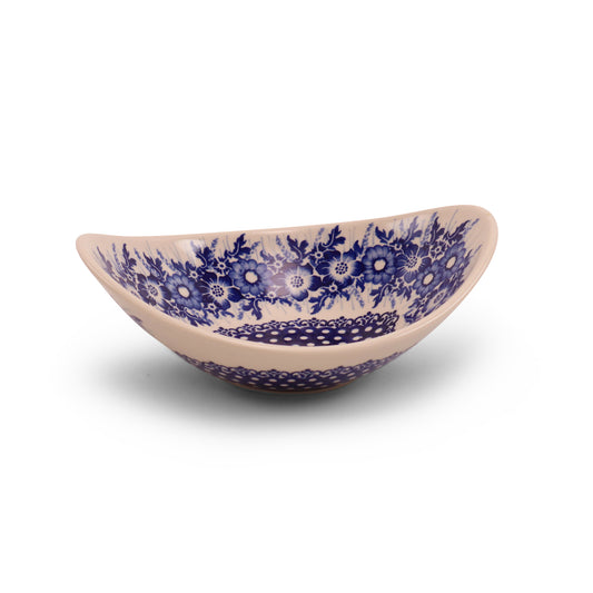 8"x7" Oval Boat Bowl.Pattern: Bright Bouquet